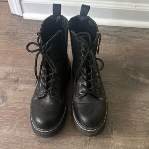 Unionbay black Lace-Up Combat Boots